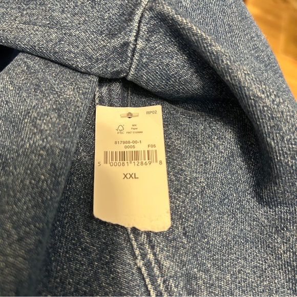 GAP Blue Denim Blazer Jacket NEW NWT - Picture 8 of 8